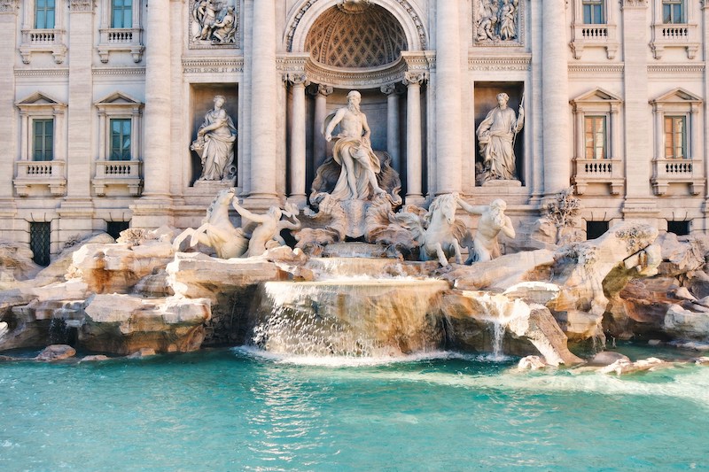 rome city bike tour trevi fountain